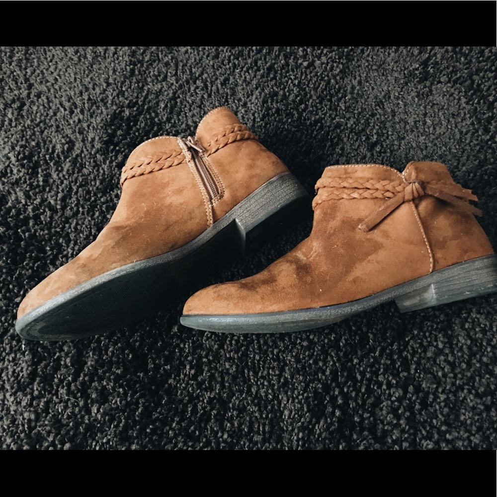 Cat & Jack Brown Suede Ankle Booties
